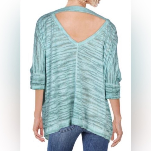 Anthropologie Maronie Womens Burnout Cut Out Tee Top - Picture 5 of 13